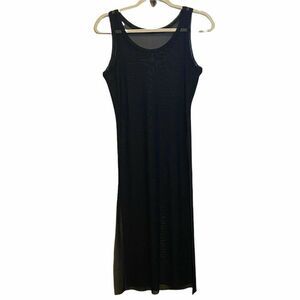 Mesh‎ Overlay Long With High Slits on Both Sides Black Size Small Dancewear